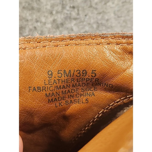 Lucky Brand Boots Womens Size 9.5 Red Oak Oiled Suede Basel Embroidered Ankle - Picture 7 of 9